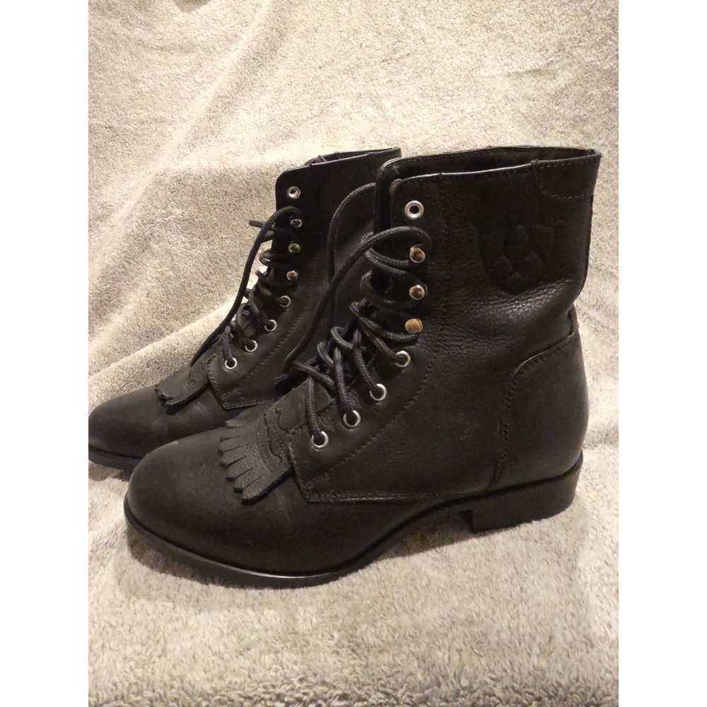 Ariat Heritage Lacer Boot Women's Size 5.5M Black Leather Style 33501 Lace Up‎